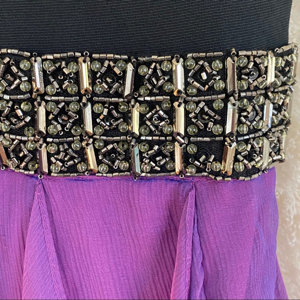 Maria by Bianca Nero Black & Purple Cocktail Dress - Picture 6 of 16